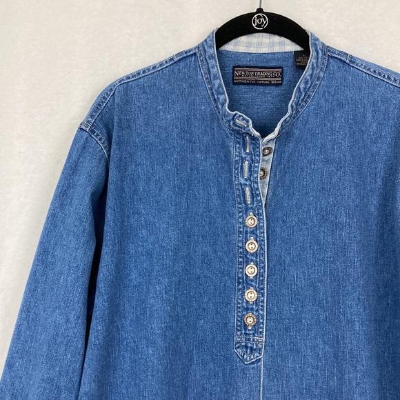 Newton Trading Co. Authentic Casual Wear Denim Tunic sz Large - Picture 3 of 11